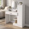 Τουαλέτα με καθρέπτη Andera χρώμα λευκό 123,9x35x144,4εκ. Τουαλέτα με καθρέπτη Andera χρώμα λευκό 123,9x35x144,4εκ.
