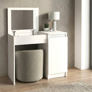 Τουαλέτα με καθρέπτη Huma χρώμα λευκό 90x45x118,2εκ.
