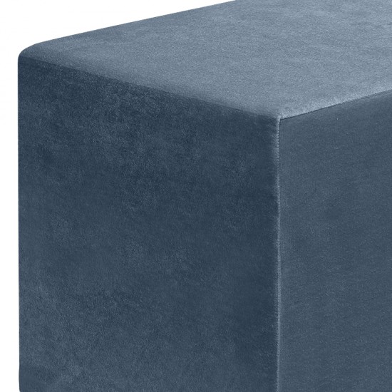 Σκαμπώ April βελούδινο χρώμα ανθρακί 40x40x40εκ.