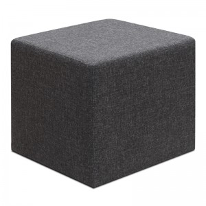 Σκαμπώ Linda υφασμάτινο χρώμα ανθρακί 40x40x40εκ.