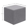 Σκαμπώ Linda υφασμάτινο χρώμα γκρι 40x40x40εκ.
