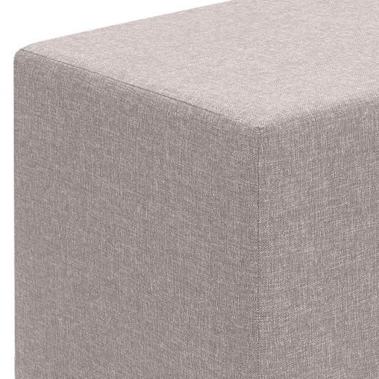 Σκαμπώ Linda υφασμάτινο χρώμα μπεζ 40x40x40εκ.