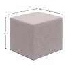 Σκαμπώ Linda υφασμάτινο χρώμα μπεζ 40x40x40εκ.