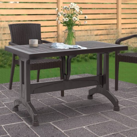 Τραπέζι πολυπροπυλενίου Callan χρώμα καφέ 120x70x73εκ.