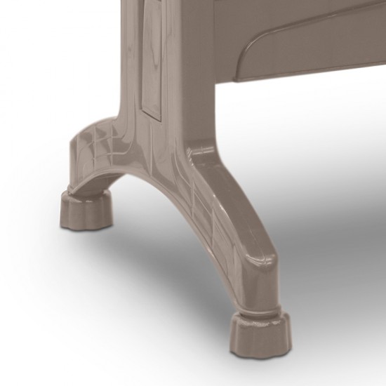 Τραπέζι πολυπροπυλενίου Callan χρώμα cappuccino 120x70x73εκ.