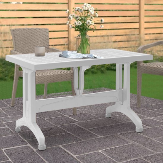 Τραπέζι πολυπροπυλενίου Callan χρώμα λευκό 120x70x73εκ.