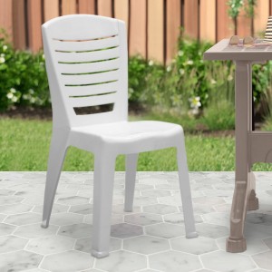 Καρέκλα πολυπροπυλενίου Tabia χρώμα λευκό 47x49x86εκ.