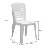 Καρέκλα πολυπροπυλενίου Tabia χρώμα λευκό 47x49x86εκ.