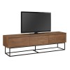 Έπιπλο τηλεόρασης Amedeo από μελαμίνη χρώμα καρυδί 180x40x50εκ.