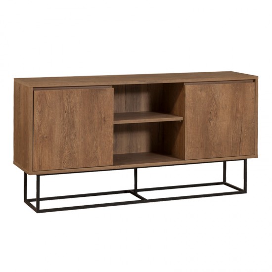 Μπουφές Amedeo από μελαμίνη χρώμα καρυδί 140x36x72εκ.