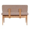 Καναπές διθέσιος - Παγκάκι Alden από μελαμίνη - βελούδο χρώμα μπεζ 110x40x85εκ.
