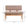 Καναπές διθέσιος - Παγκάκι Alden από μελαμίνη - βελούδο χρώμα μπεζ 110x40x85εκ.