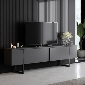 Έπιπλο τηλεόρασης Luxe χρώμα ανθρακί 180x30x50εκ.