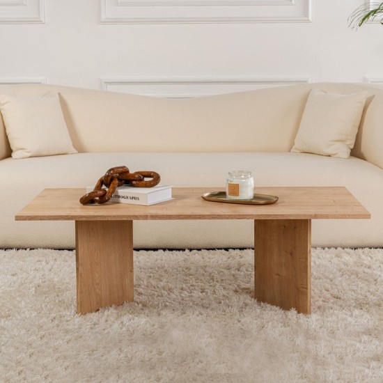 Τραπεζάκι σαλονιού Sabin χρώμα sapphire oak 119x60x40εκ.