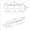 Έπιπλο τηλεόρασης Haven χρώμα travertine 180x30x50εκ.