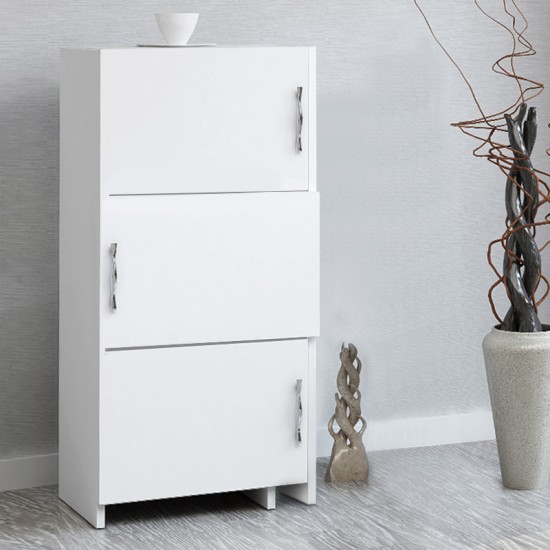 Ντουλάπι κουζίνας - μπάνιου Anna χρώμα λευκό 65x31,5x89,8εκ.