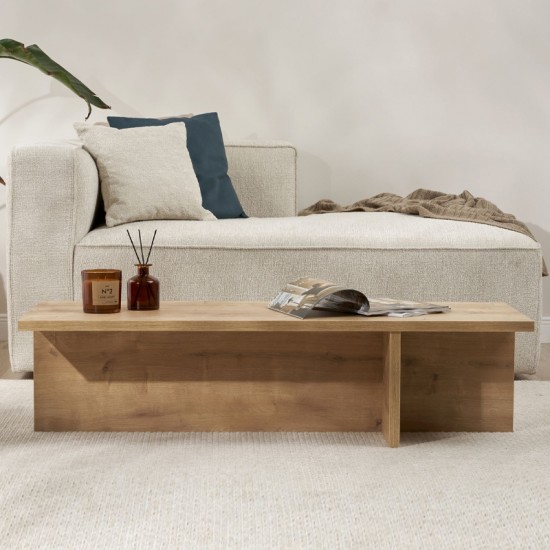 Τραπεζάκι σαλονιού Harbor χρώμα sapphire oak 120x45x30εκ.