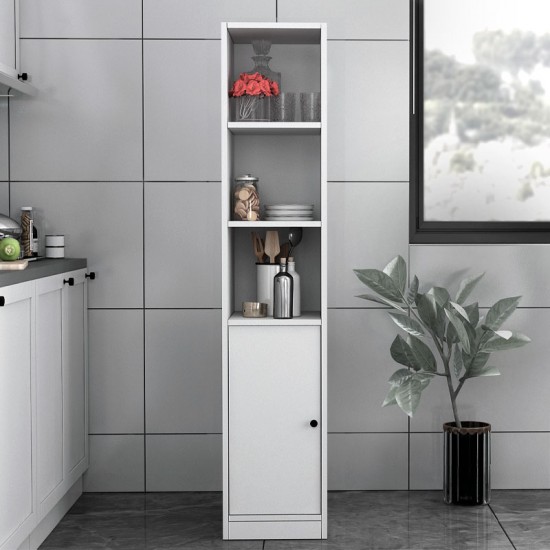 Ντουλάπι κουζίνας - μπάνιου Felix Flat χρώμα λευκό 33,6x40x166,8εκ.