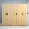 Ντουλάπα ρούχων Vivian πεντάφυλλη χρώμα φυσικό οξιάς 200x51,8x181εκ.