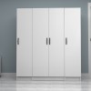 Ντουλάπα ρούχων Vivian τετράφυλλη χρώμα λευκό 160x51,8x181εκ.