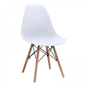 Σετ τραπεζαρία 5τμχ Allos - Nova χρώμα sapphire oak - λευκό 75x75x77εκ.