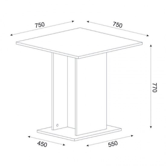 Σετ τραπεζαρία 5τμχ Allos - Nova χρώμα sapphire oak - cappuccino 75x75x77εκ.