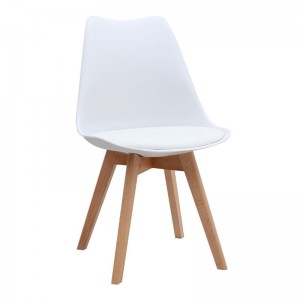 Σετ τραπεζαρία 5τμχ Allos - Viva χρώμα sapphire oak - λευκό/φυσικό πόδι 75x75x77εκ.