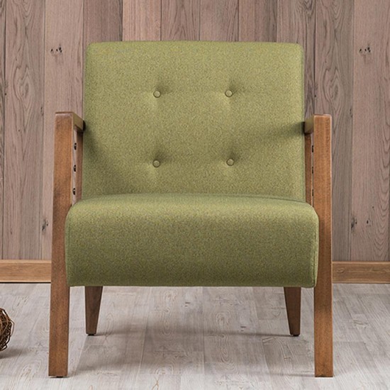 Πολυθρόνα Kemer υφασμάτινη χρώμα πράσινο 69x83x80εκ.