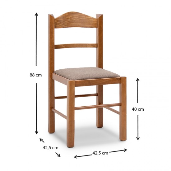 Σετ τραπεζαρίας Bergen-Virginia 5 τμχ μασίφ ξύλο-MDF με επεκτεινόμενο τραπέζι 120/150x68x77εκ.