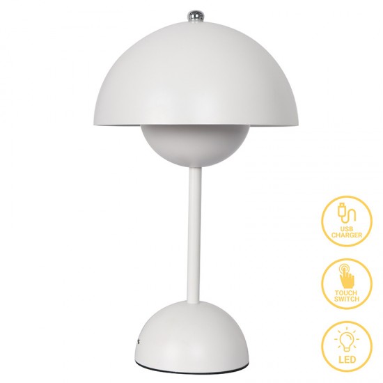 Επιτραπέζιο φωτιστικό Creative LED λευκό Φ18x30εκ Επιτραπέζιο φωτιστικό Creative LED λευκό Φ18x30εκ