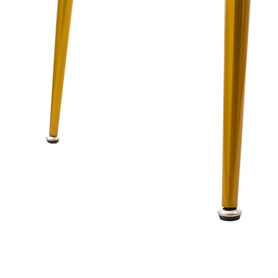 Τραπέζι Paris οβάλ γυαλί 8mm λευκό μαρμάρου-χρυσό 150x80x75εκ