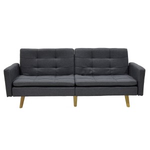 Καναπές-κρεβάτι Flexible σε ανθρακί ύφασμα 198x87x76εκ