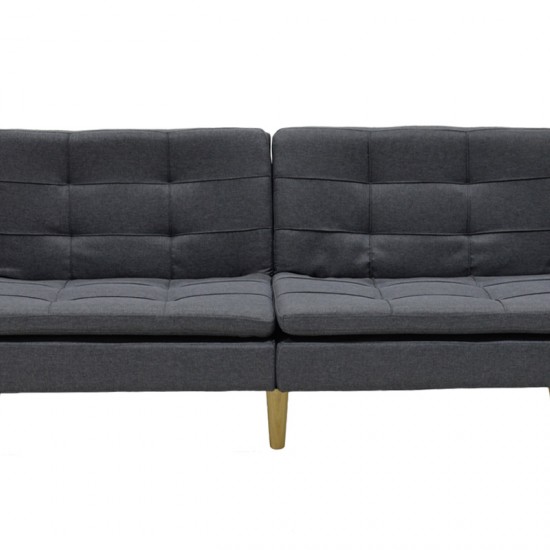 Καναπές-κρεβάτι Flexible σε ανθρακί ύφασμα 198x87x76εκ