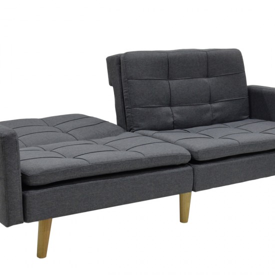Καναπές-κρεβάτι Flexible σε ανθρακί ύφασμα 198x87x76εκ