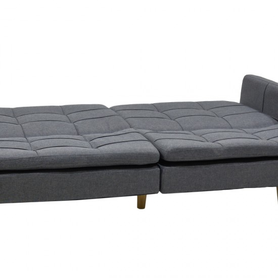 Καναπές-κρεβάτι Flexible σε ανθρακί ύφασμα 198x87x76εκ