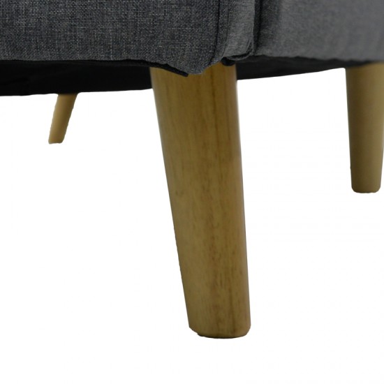 Καναπές-κρεβάτι Flexible σε ανθρακί ύφασμα 198x87x76εκ