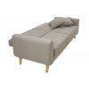 Καναπές-κρεβάτι 3θέσιος Carmelo  με μπεζ ύφασμα 214x80x86εκ