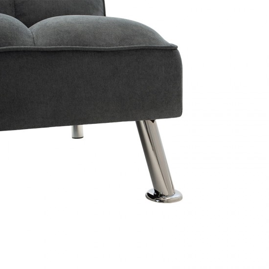 Καναπές-κρεβάτι Rebel 3θέσιος με ύφασμα ανθρακί 189x92x82εκ