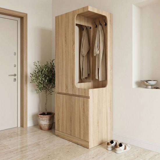 Έπιπλο εισόδου Feby sonoma 80x50.5x190εκ