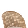 Καρέκλα Riccardo φυσικό pe rattan-μπεζ ύφασμα-φυσικό μέταλλο 56x52x82εκ