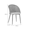 Καρέκλα Riccardo φυσικό pe rattan-μπεζ ύφασμα-φυσικό μέταλλο 56x52x82εκ
