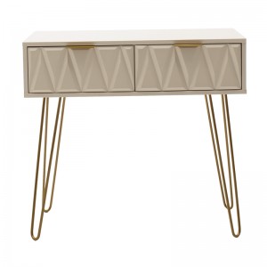 Κονσόλα Isla χρώμα λευκό painting-χρυσό 80x39x74εκ