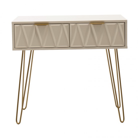 Κονσόλα Isla χρώμα λευκό painting-χρυσό 80x39x74εκ