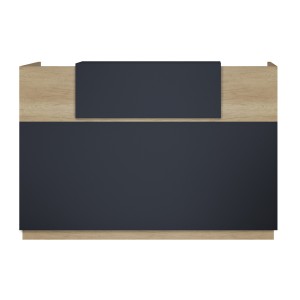 Γραφείο reception Lotus σε χρώμα φυσικό - ανθρακί 180x70x110εκ