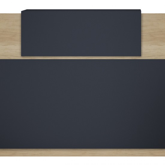 Γραφείο reception Lotus σε χρώμα φυσικό - ανθρακί 180x70x110εκ