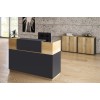 Γραφείο reception Lotus σε χρώμα φυσικό - ανθρακί 180x70x110εκ