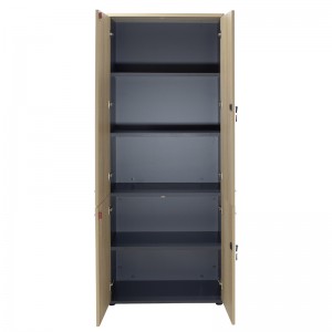 Ντουλάπα γραφείου επαγγελματική Lotus χρώμα φυσικό - ανθρακί 80x40,5x200εκ