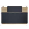 Γραφείο reception Lotus σε χρώμα φυσικό - ανθρακί 200x70x110εκ
