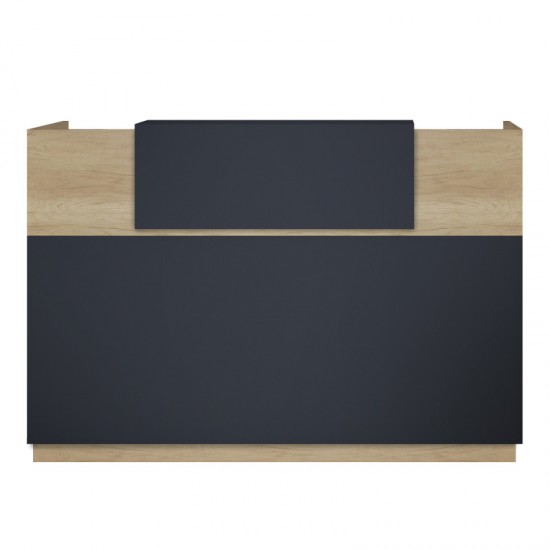 Γραφείο reception Lotus σε χρώμα φυσικό - ανθρακί 200x70x110εκ