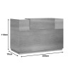 Γραφείο reception Lotus σε χρώμα φυσικό 200x70x110εκ
